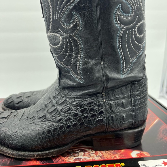 Los Altos Crocodile Cowboy Boots - Picture 9 of 15